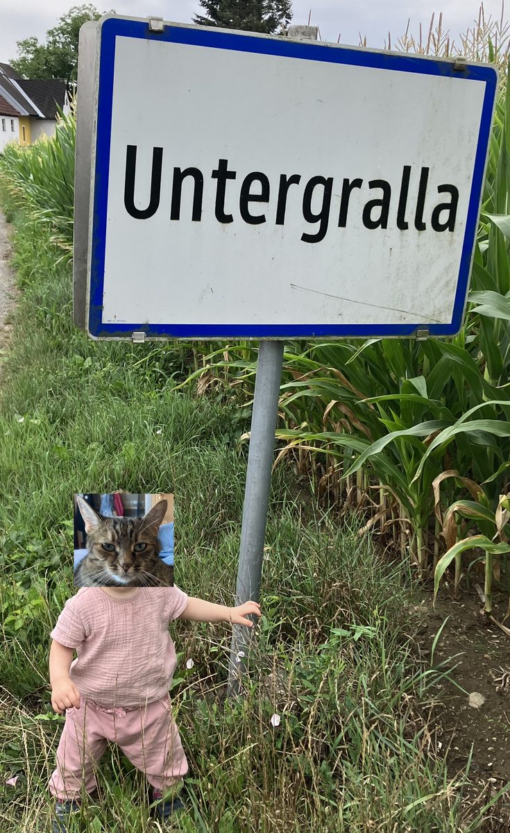 Ortstafel von Untergralla